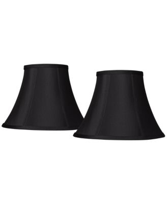 Set of 2 Bell Lamp Shades Small 6" Top x 12" Bottom x 8.5" High x 9" Slant Spider Replacement Harp and Finial