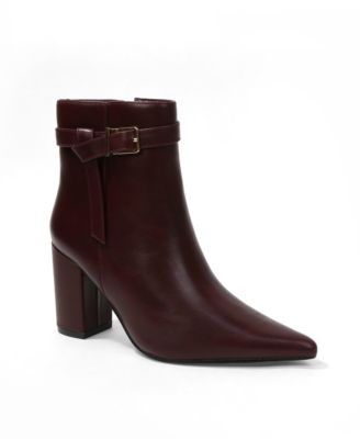 Women's Blanche Pointed Toe Ankle Boots with Buckle Detail