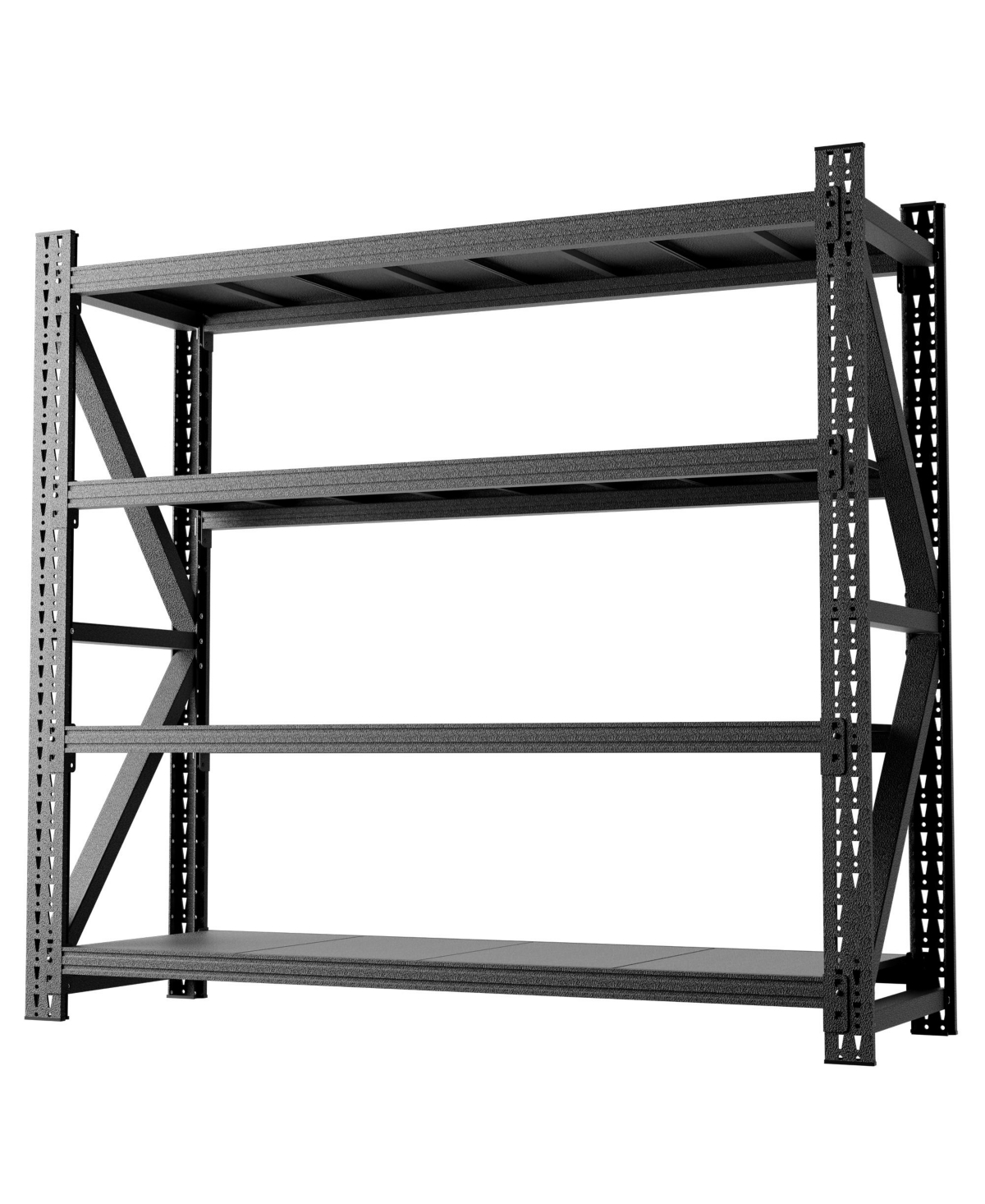 Viyet Heavy Duty Metal Garage Shelving, 4-Tier Adjustable Storage Rack