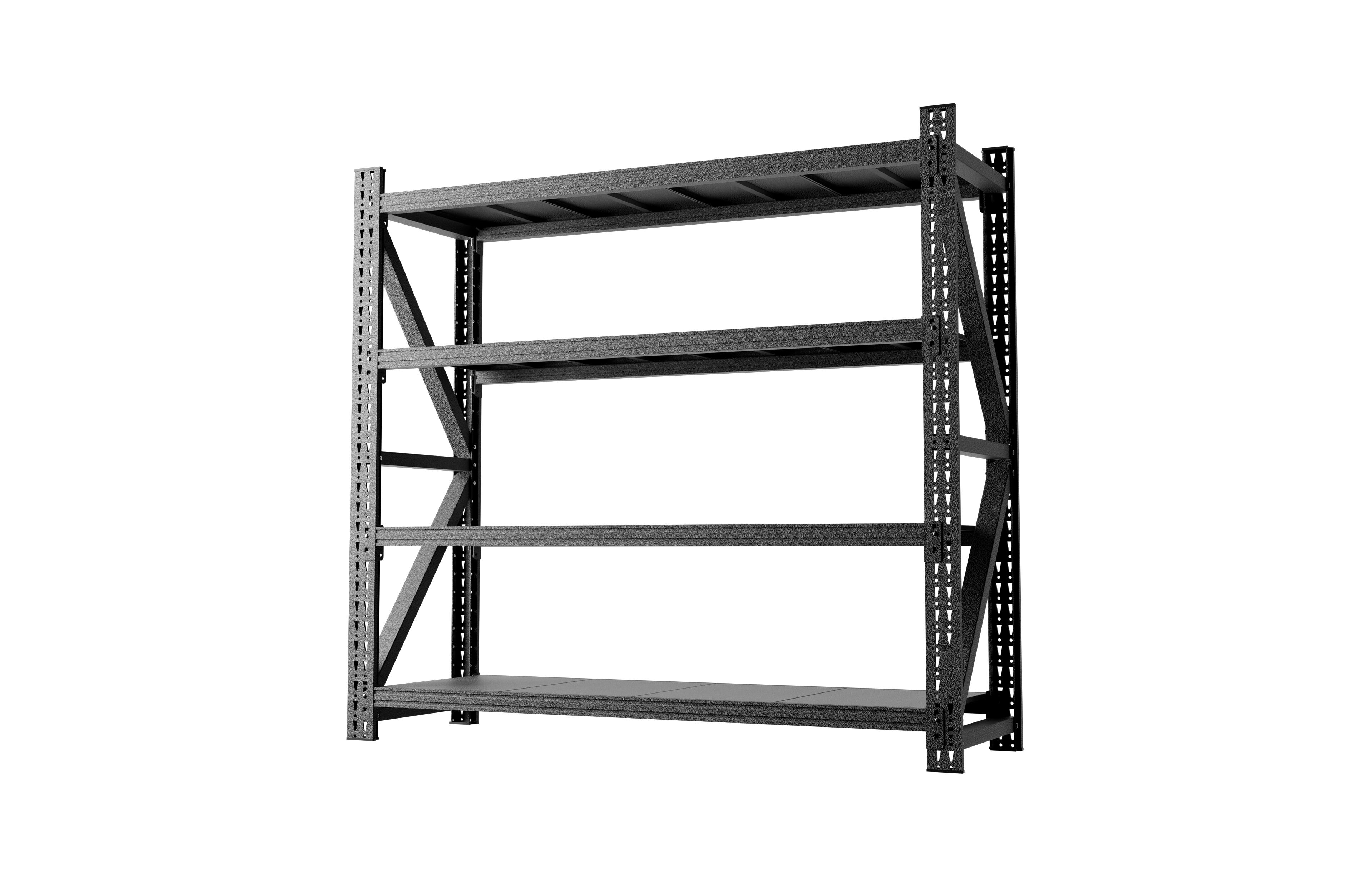 Viyet Heavy Duty Metal Garage Shelving, 4-Tier Adjustable Storage Rack