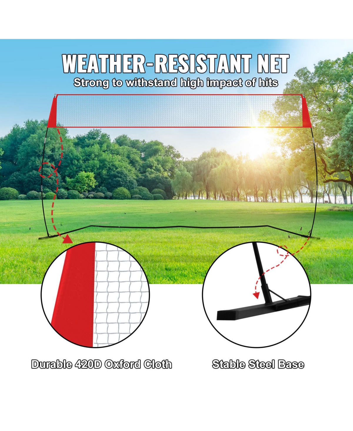 Hongge Freestanding Volleyball Training Net for Indoor Practice