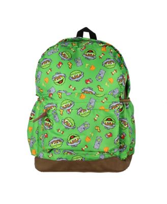 Oscar The Grouch Backpack All Over Design with Adjustable Straps