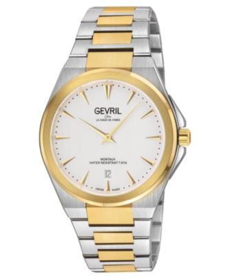 Men's Swiss Made Montauk Swiss Quartz Two tone Stainless Steel Bracelet Watch