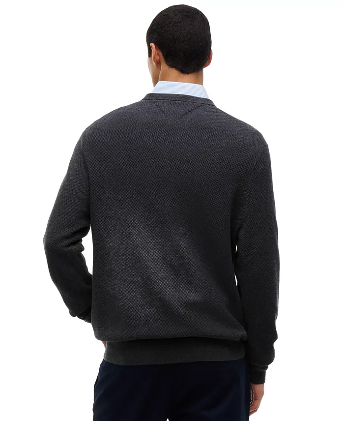 Men's Essential Texture Cotton Crewneck Sweater - thumbnail 8