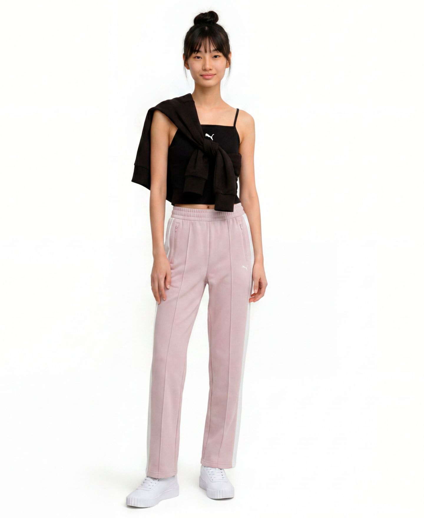 Женские брюки Puma T7 Always on Straight-Fit Track Pants, цвет: Розовый — фото 2