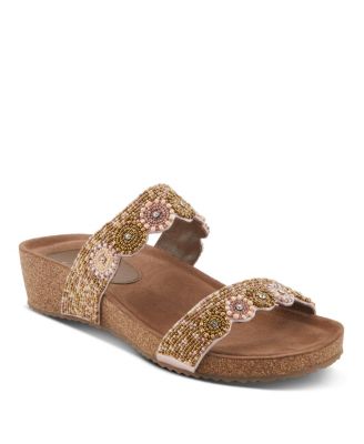 Women's Slide Wedge with Natural Cork Sole