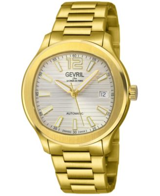 Men's Swiss Made Stuyvesant Swiss Automatic IP Stainless Steel Bracelet Watch