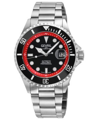 Men's Swiss Made Wall Street Swiss Automatic Silver Stainless Steel Bracelet Watch