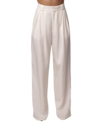 Women's High-Waist Wide-Leg Pleated Stay Ready Trouser