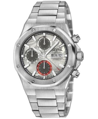 Men's Swiss Made Kingsgate Swiss Automatic Silver Stainless Steel Bracelet Watch