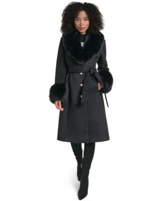 Women's Single-Breasted Long Wool-Blend Coat, Created for Macy's