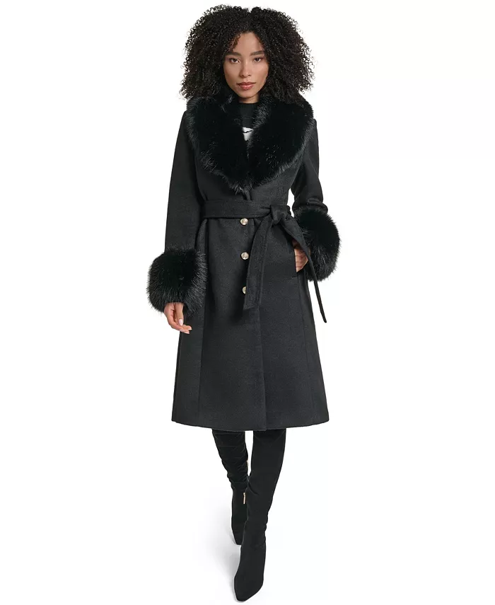 Women's Single-Breasted Long Wool-Blend Coat, Created for Macy's