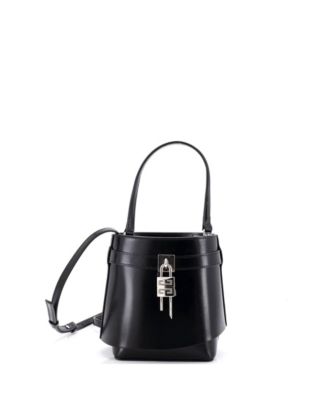 GV Shark Lock Bucket Bag Leather