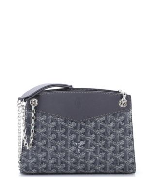 Mini Structured Rouette Chain Shoulder Bag Coated Canvas