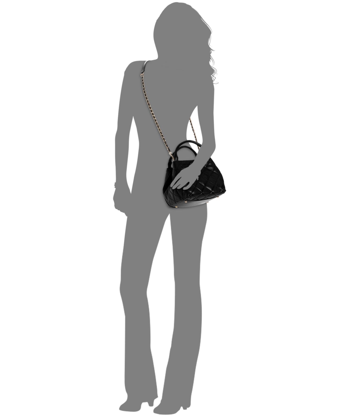 Женская сумка GUESS Juliet Small Top Handle Satchel Handbag, цвет: Чёрный — фото 5
