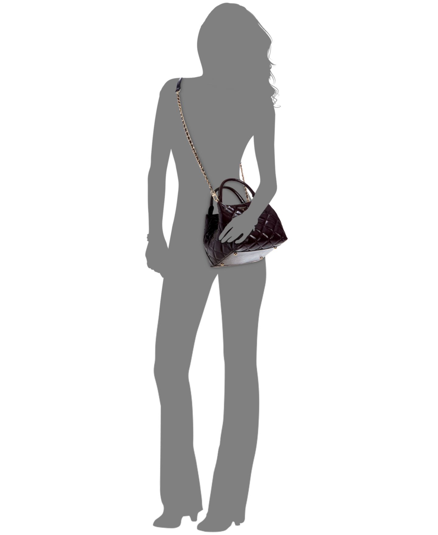 Женская сумка GUESS Juliet Small Satchel Handbag, цвет: Бордовый — фото 5