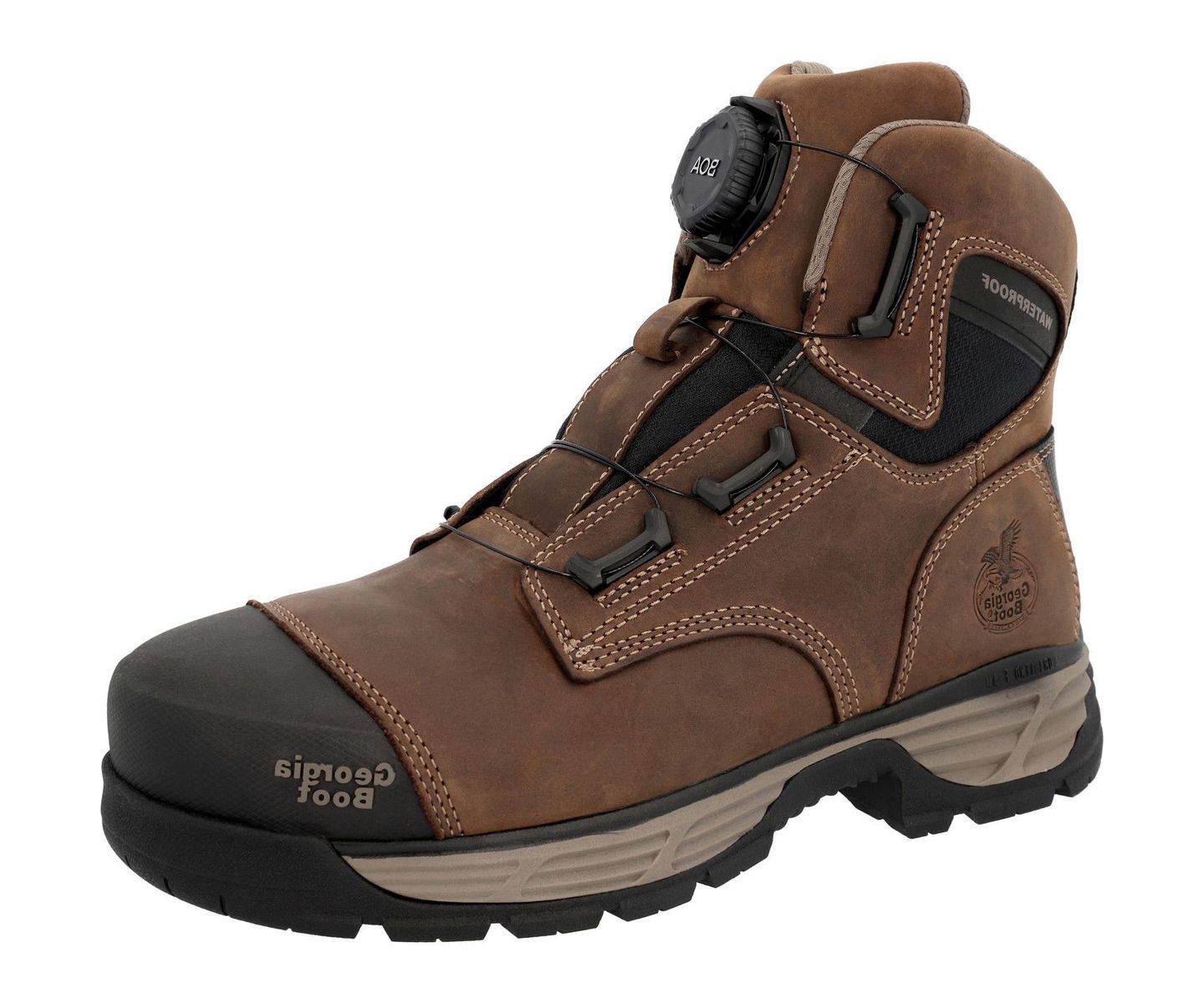 Мужские ботинки GEORGIA BOOT Durab lend Edge BOA Alloy Toe Work Boot, цвет: Коричневый — фото 4