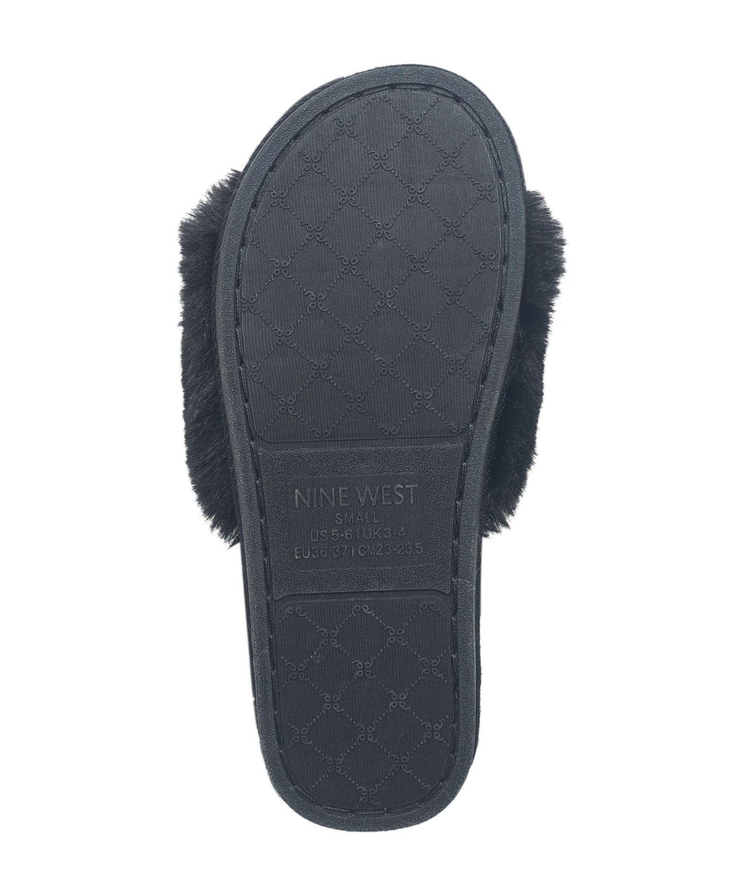 Женские тапочки Nine West Slide Faux Fur Slipper, цвет: Чёрный — фото 6
