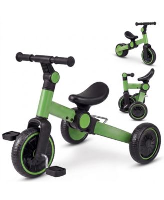 5-In-1 Carbon Steel Foldable Balance Bike with Removable Pedals, Ages 2-4