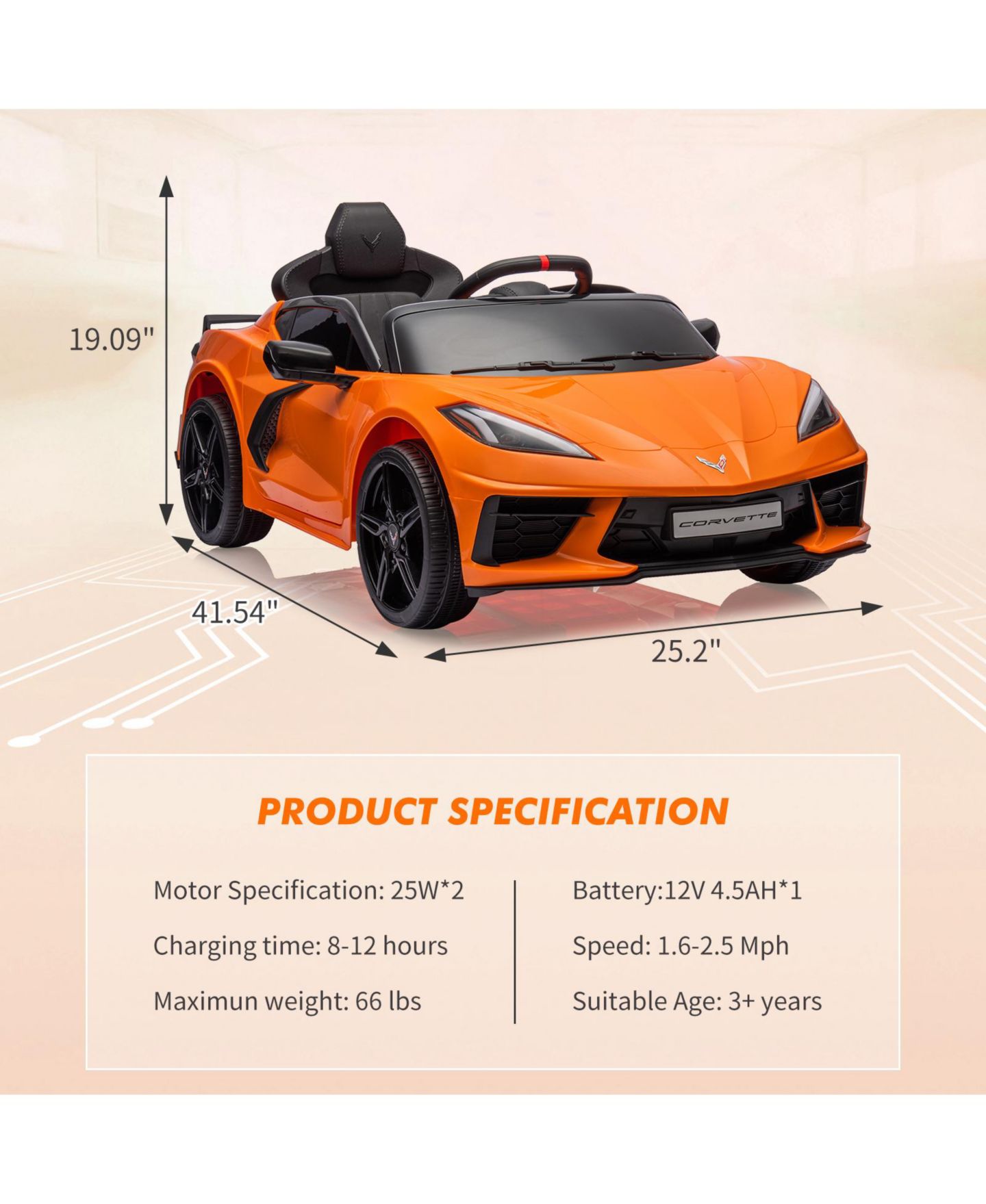Детская игрушка homfan Sports Coupe 12v Remote Control Electric Ride-On Car, 66 lb. Capacity, Ages 3+ — фото 2