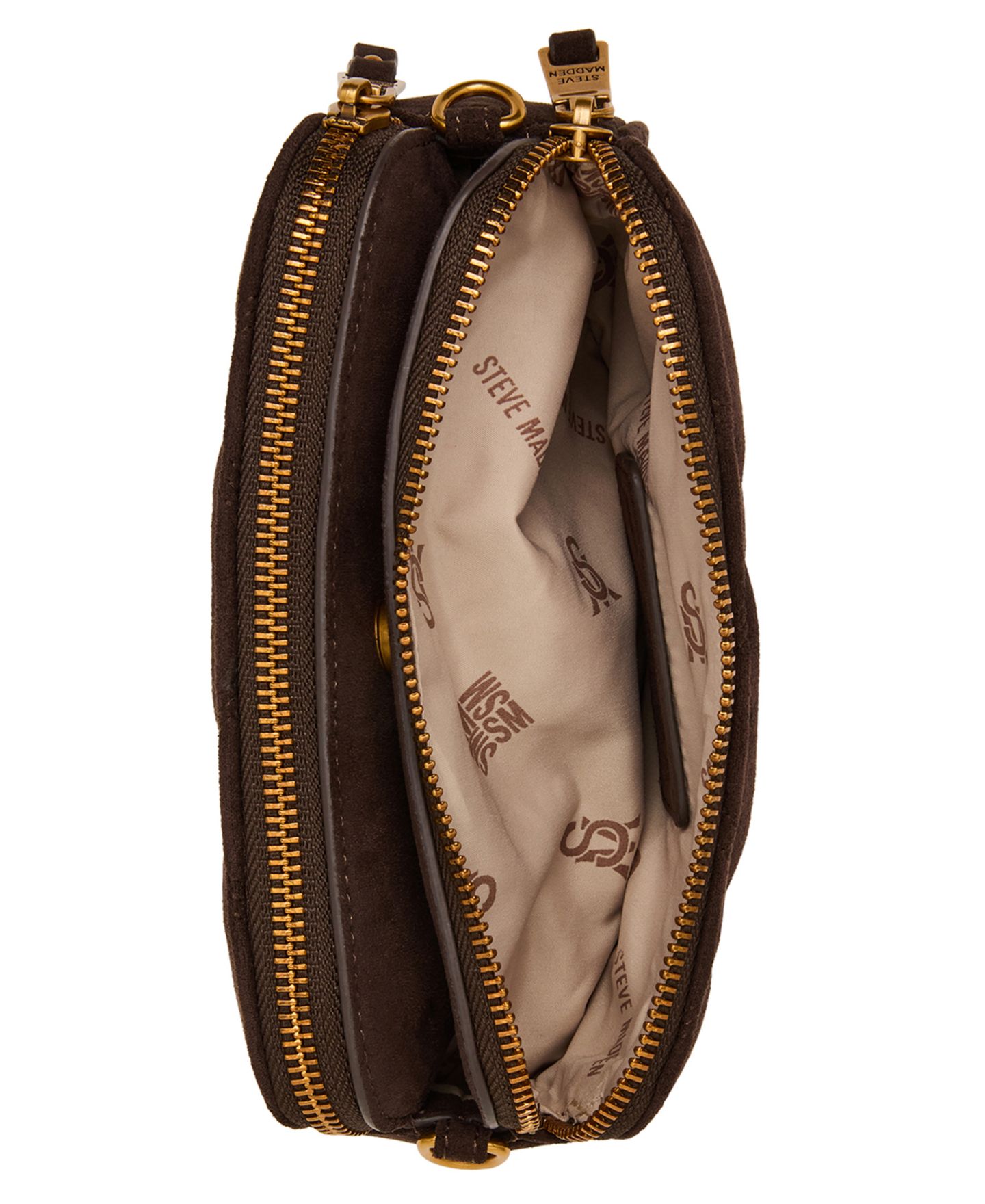 Женская сумка Steve Madden Daisy Quilted Mini Crossbody, цвет: Шоколадный — фото 4