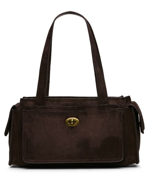 Женская сумка Steve Madden Taro Small Satchel Handbag, цвет: Шоколадный