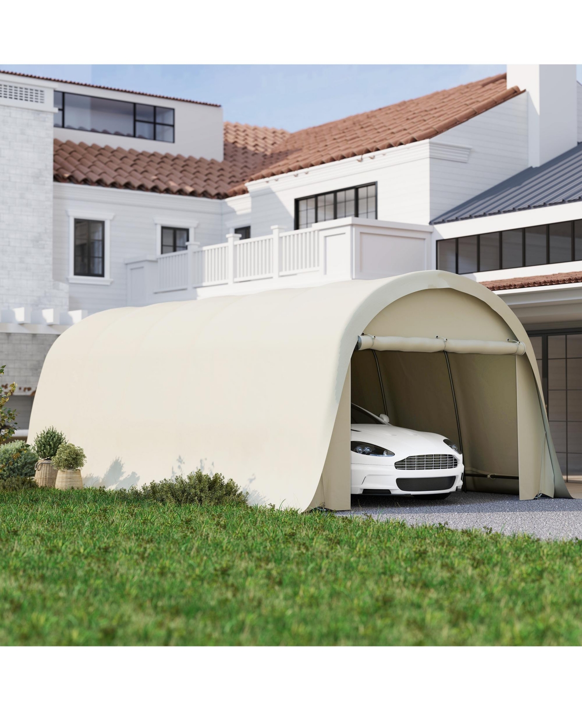 Outsunny Heavy Duty Carport, UPF50+ Portable Garage