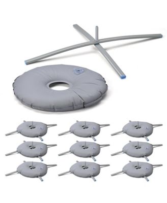 10 Pack Feather Flag Cross Base Stand Foldable Ground Base with  Water Weight Bag for Outdoor Event