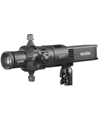 RS100R Full-Color RGB LED Video Light Kit with SP36K Projection Attachment, Built-In Battery, NFC App Pairing, DMX, Godox S-Mount
