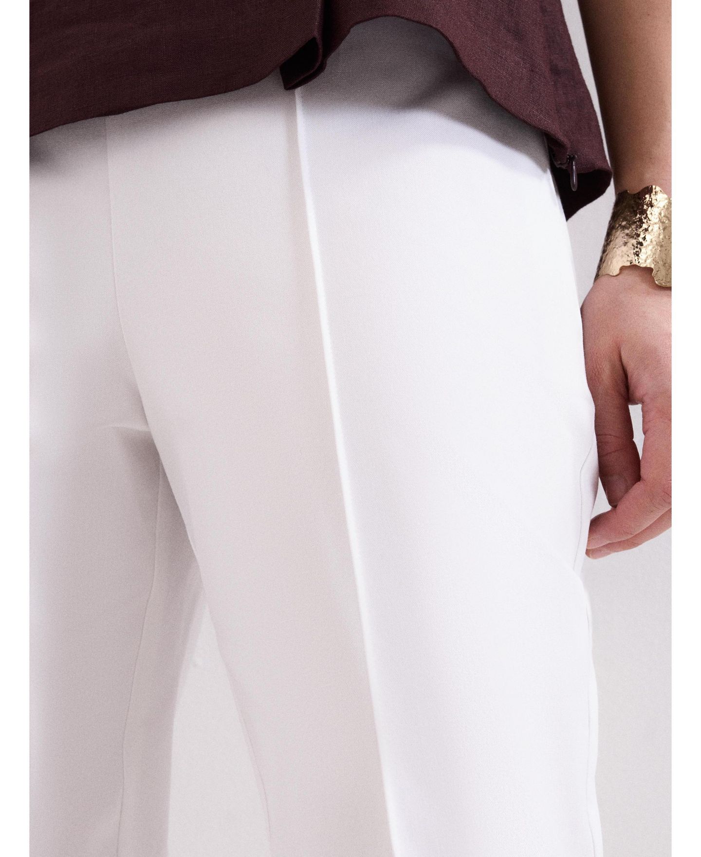 Женские брюки Phase Eight Miah Cropped Tailored Cigarette, цвет: Белый — фото 4