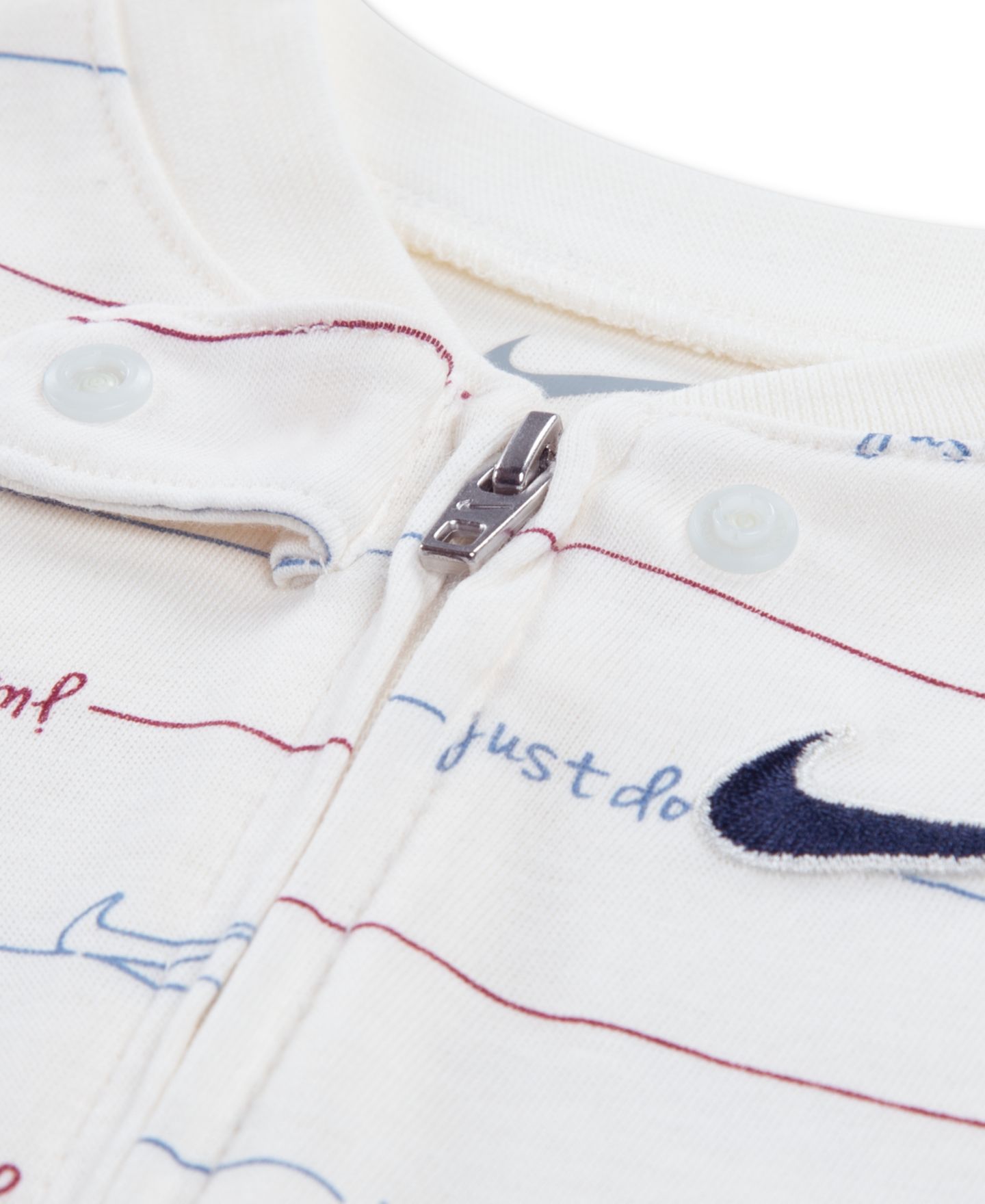 Детский комбинезон с ножками Nike Readyset Grow с длинным рукавом, для мальчика, цвет: Бледная слоновая кость — фото 3