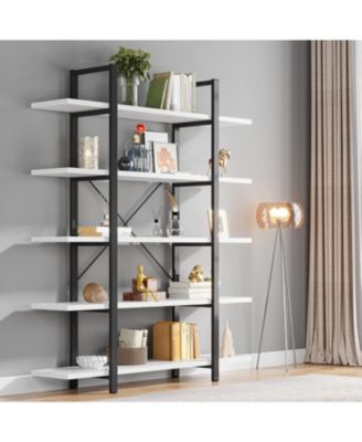 5-Tier 72" Vintage Industrial Bookshelf,