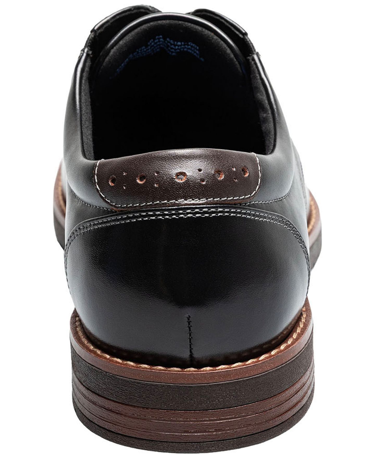 Мужские туфли Nunn Bush Fitz Flex Plain-Toe Oxfords, цвет: Чёрный — фото 3