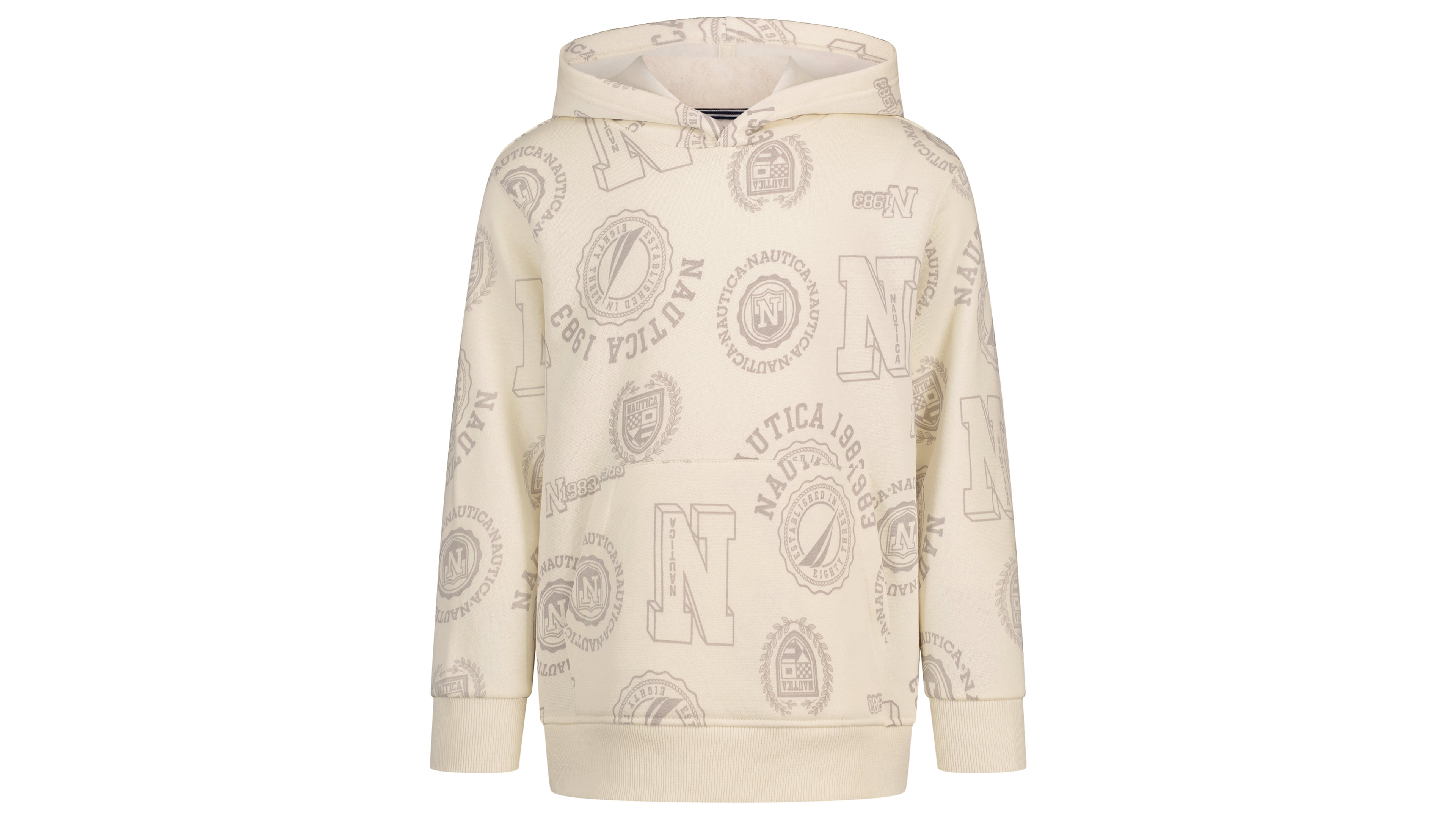 Nautica Boys' 2T-7 Allover Logo Print Hoodie