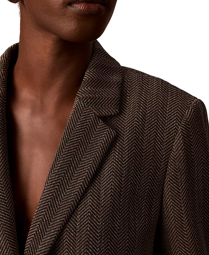 Women's Notch Collar Long-Sleeve Blazer - thumbnail 5