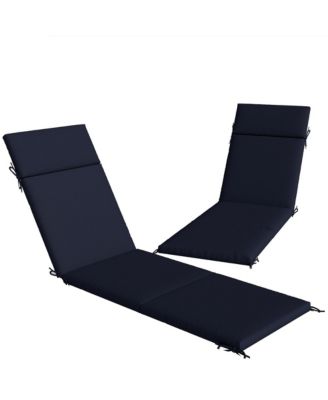 Outdoor Chaise Lounge Cushions Set of 2 with Ties,
