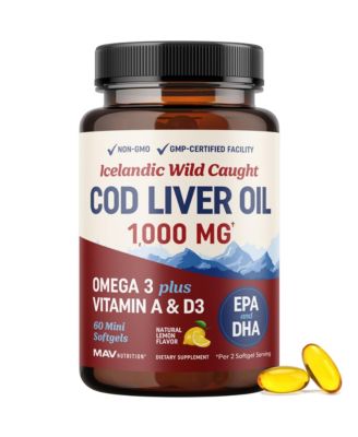 Cod Liver Softgels 1000 Milligram, 60 Count
