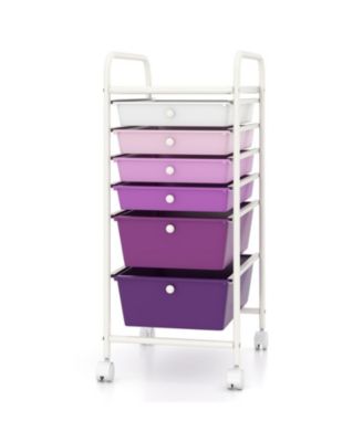 Multifunctional 6-Drawer Rolling Storage Cart Organizer