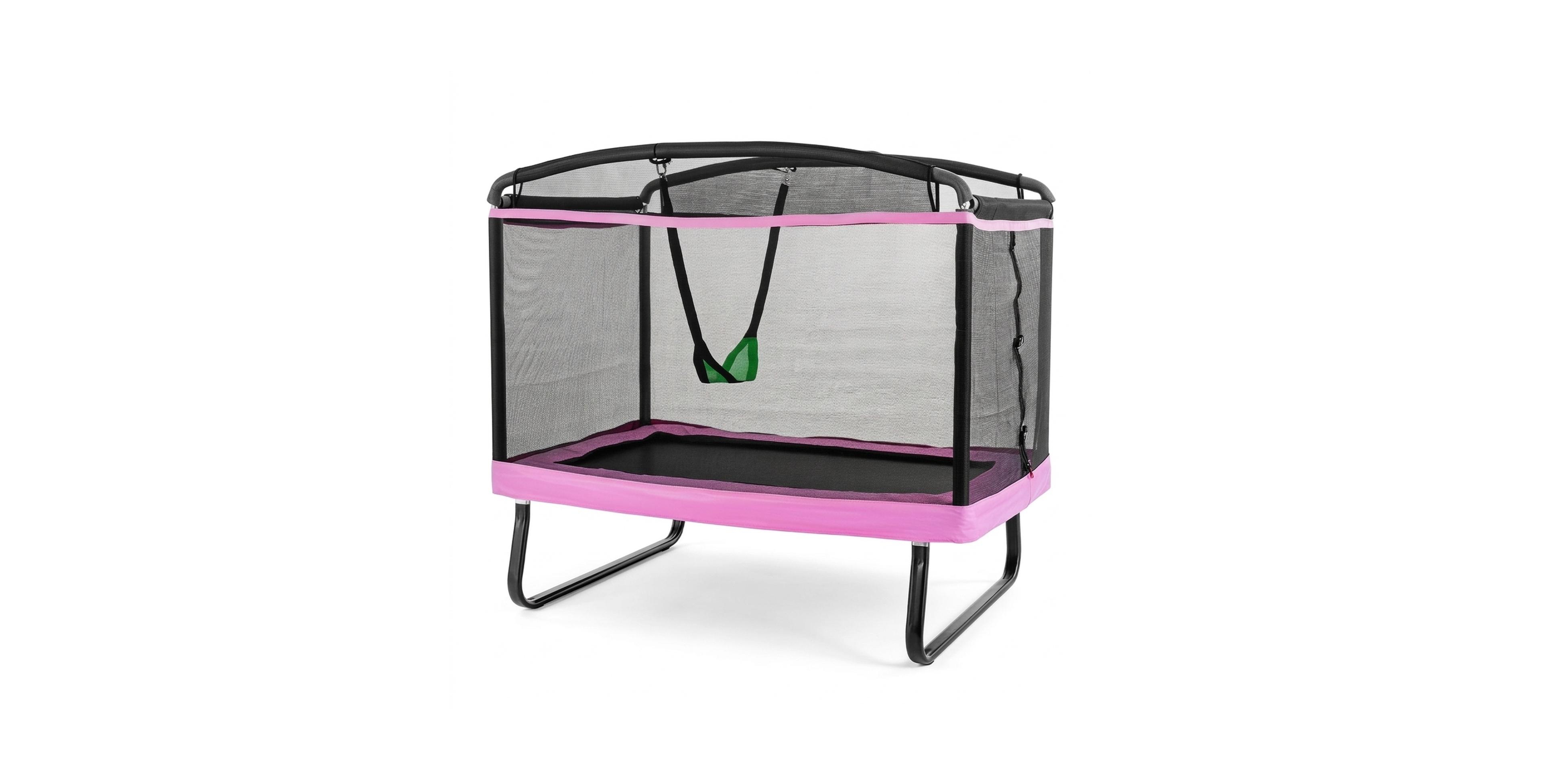 Sugift 6 Feet Kids Trampoline with Safety Enclosure Net and Removable Swing, Ages 3+