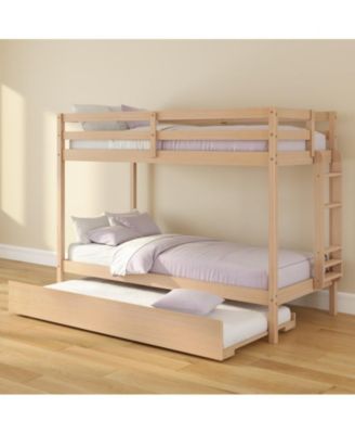 Bear Plywood Twin/Twin with Trundle, Oak Embossed