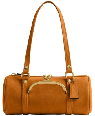 Originals Kisslock Small Suede Barrel Bag 28