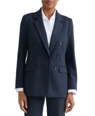 Petite 1-Button Notch Double-Breasted Blazer