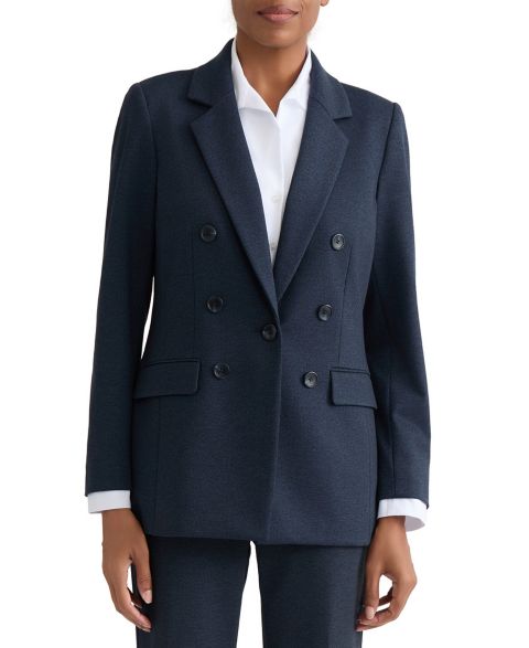 Женский пиджак Jones New York Petite 1-Button Notch Double-Breasted Blazer, цвет: Тёмно-синий