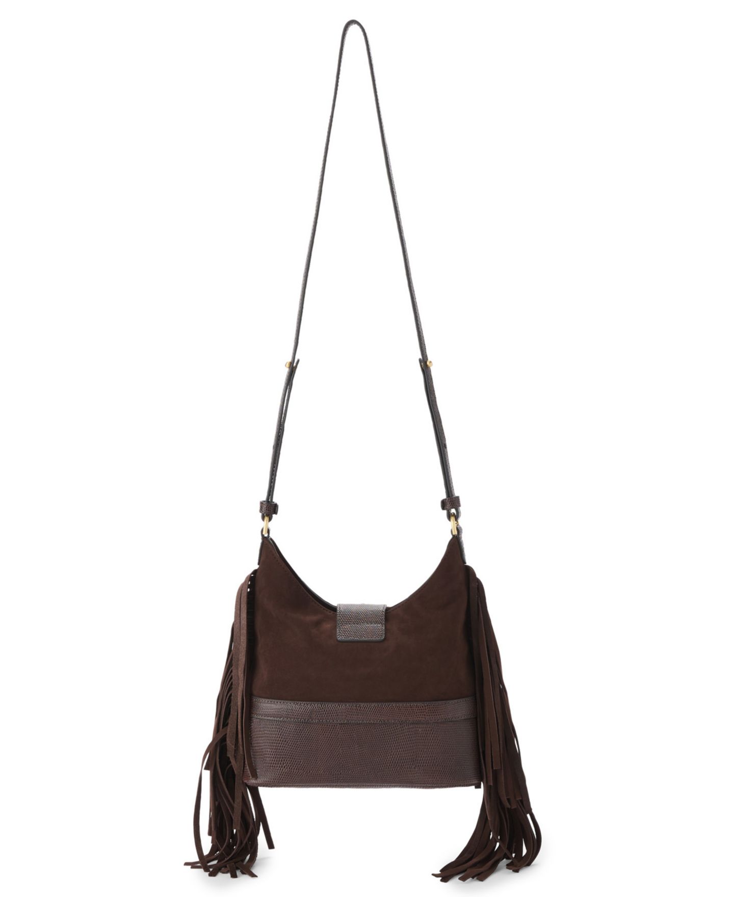 Женская сумка Brahmin Gwynne Small Suede Crossbody, цвет: Шоколадный — фото 2