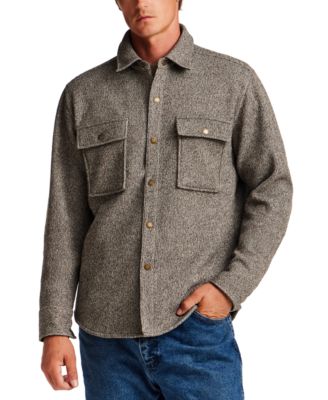 Men's Mixy Knit Snap-Front Shirt Jacket
