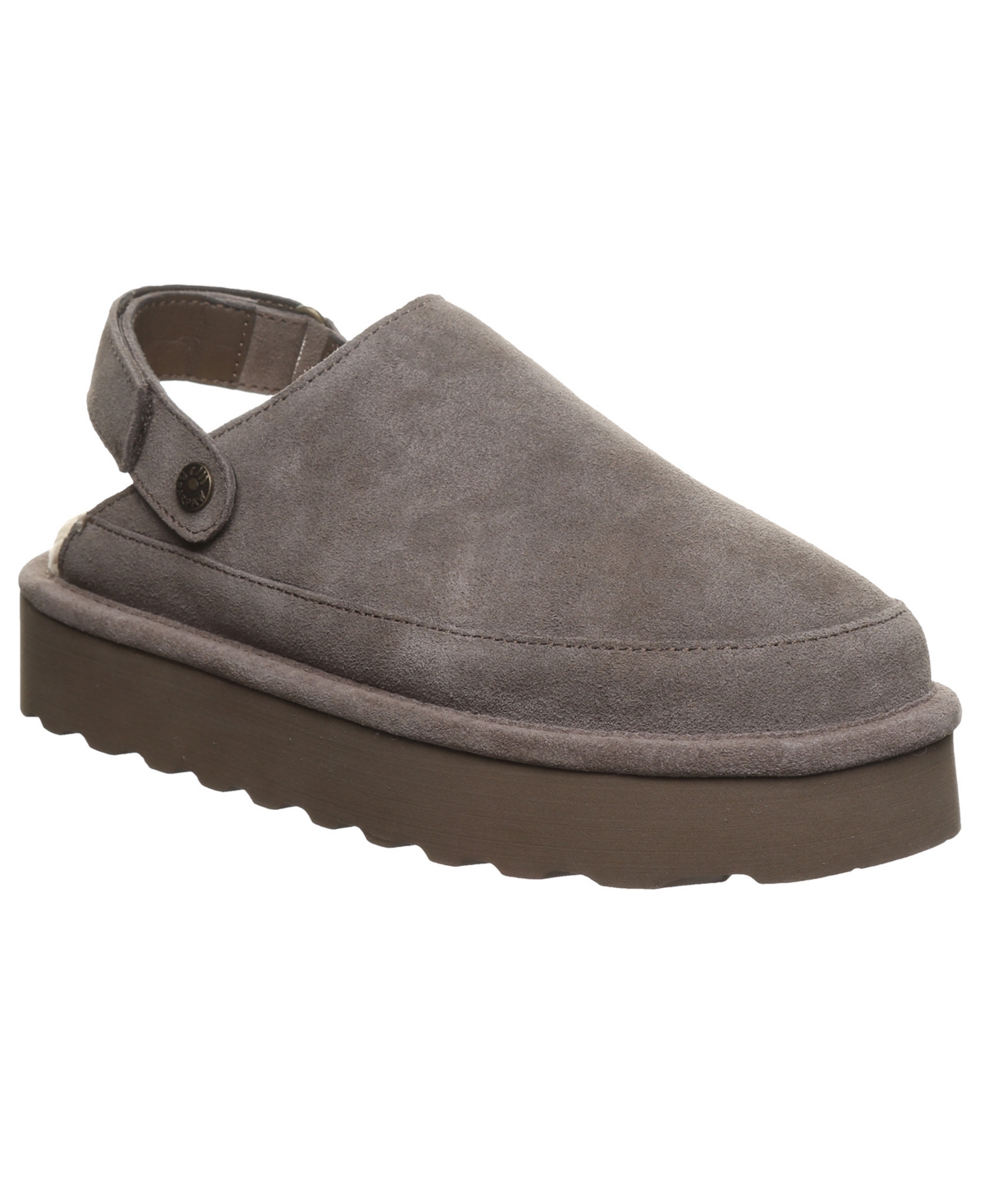 Bearpaw Women's Brooke Platform Suede Slip-on Clogs In Morel