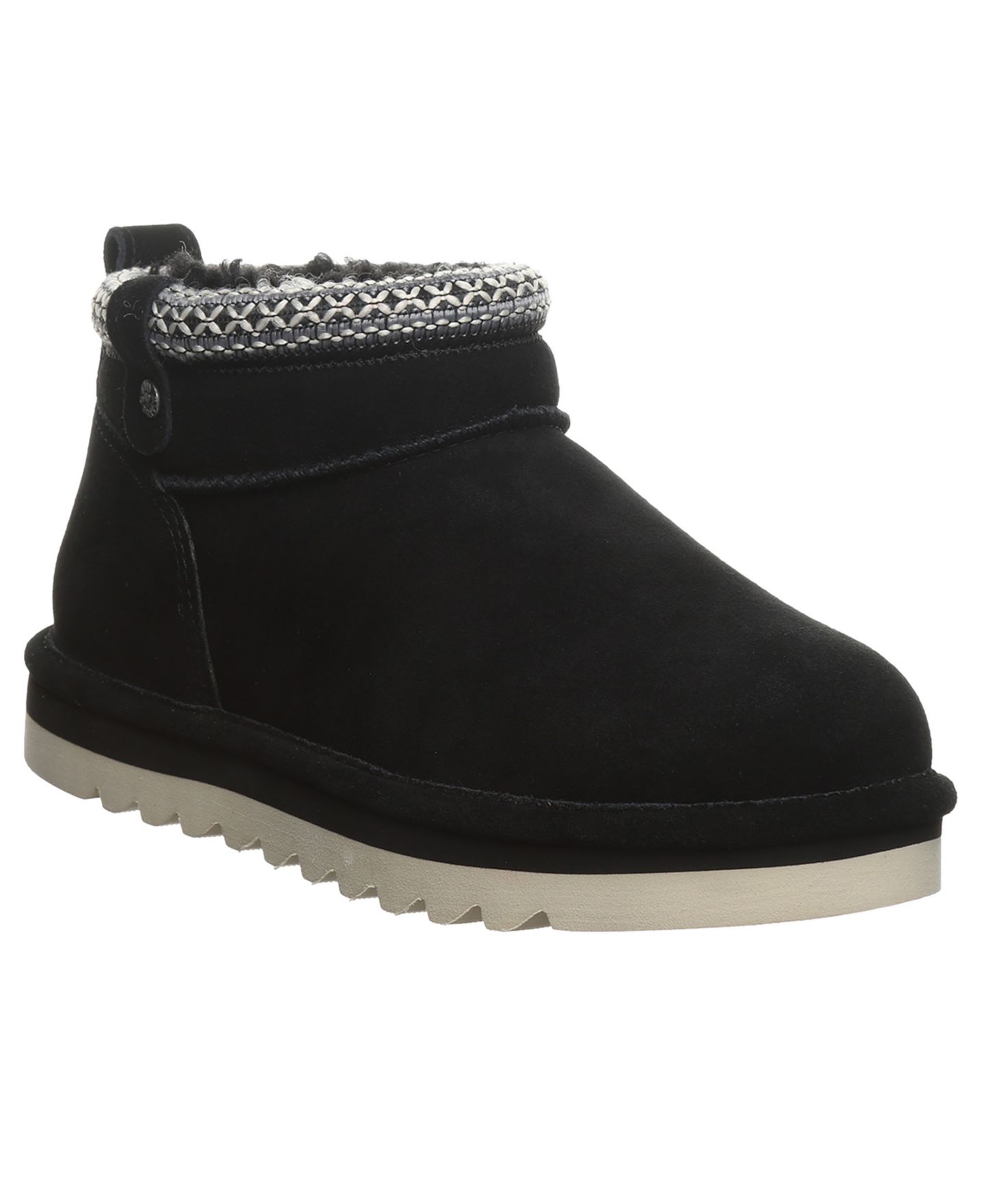 Женские ботинки BEARPAW Langly Platform Pull-On Short, цвет: Чёрный — фото 1