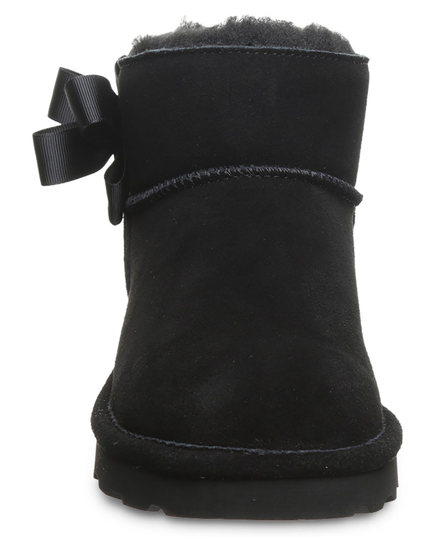 Женские ботинки BEARPAW Saige Ribbon Bow Detail Ankle Booties, цвет: Чёрный — фото 6