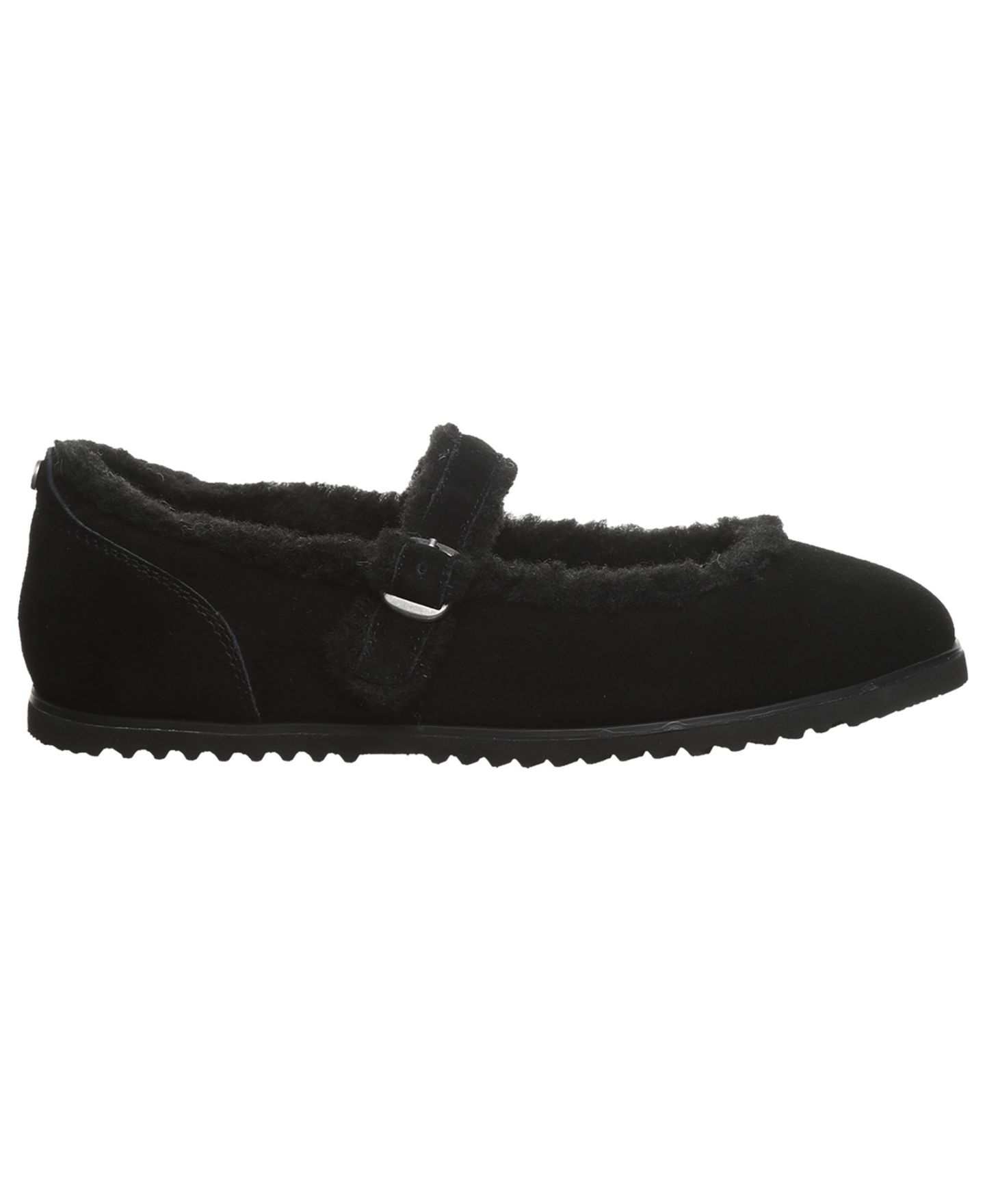 Женские балетки BEARPAW Lou Lou Suede Mary Jane Flats, цвет: Чёрный — фото 2