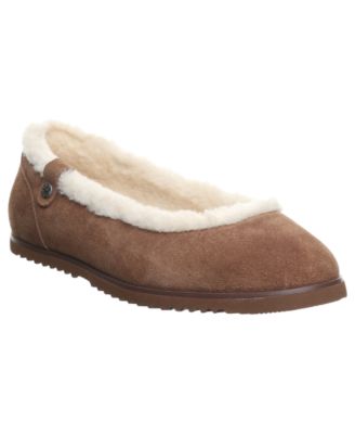 Women's Delphi Faux Fur Trim Ballet Flats